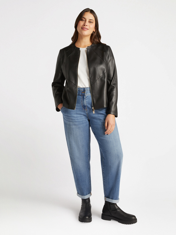 Bikerjacke aus laminiertem Stoff