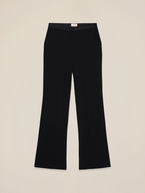 Pantaloni palazzo in enver satin