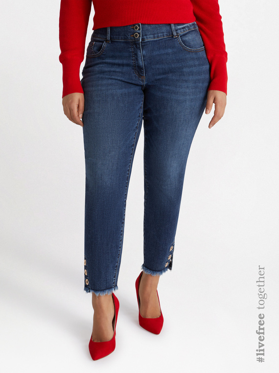 Jeggings mit Ösen unten