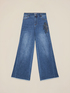 Wide-leg jeans with jewel patches image number 4