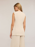 Gilet monopetto in enver satin image number 1