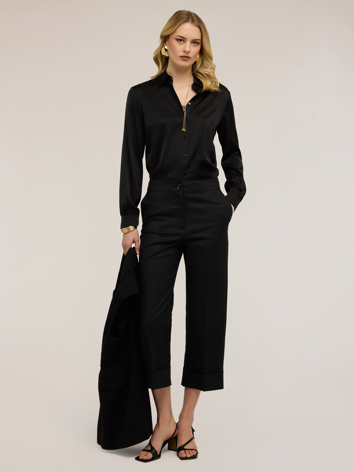 Viscose satin shirt image number 2