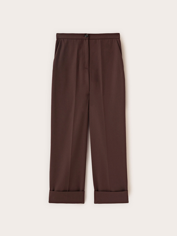Cropped pants with cuff