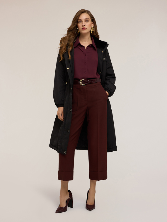Cropped crepe trousers