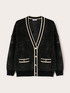 Cardigan en maille ajourée avec micro paillettes image number 4