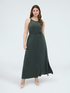 Long jersey dress with back neckline image number 2