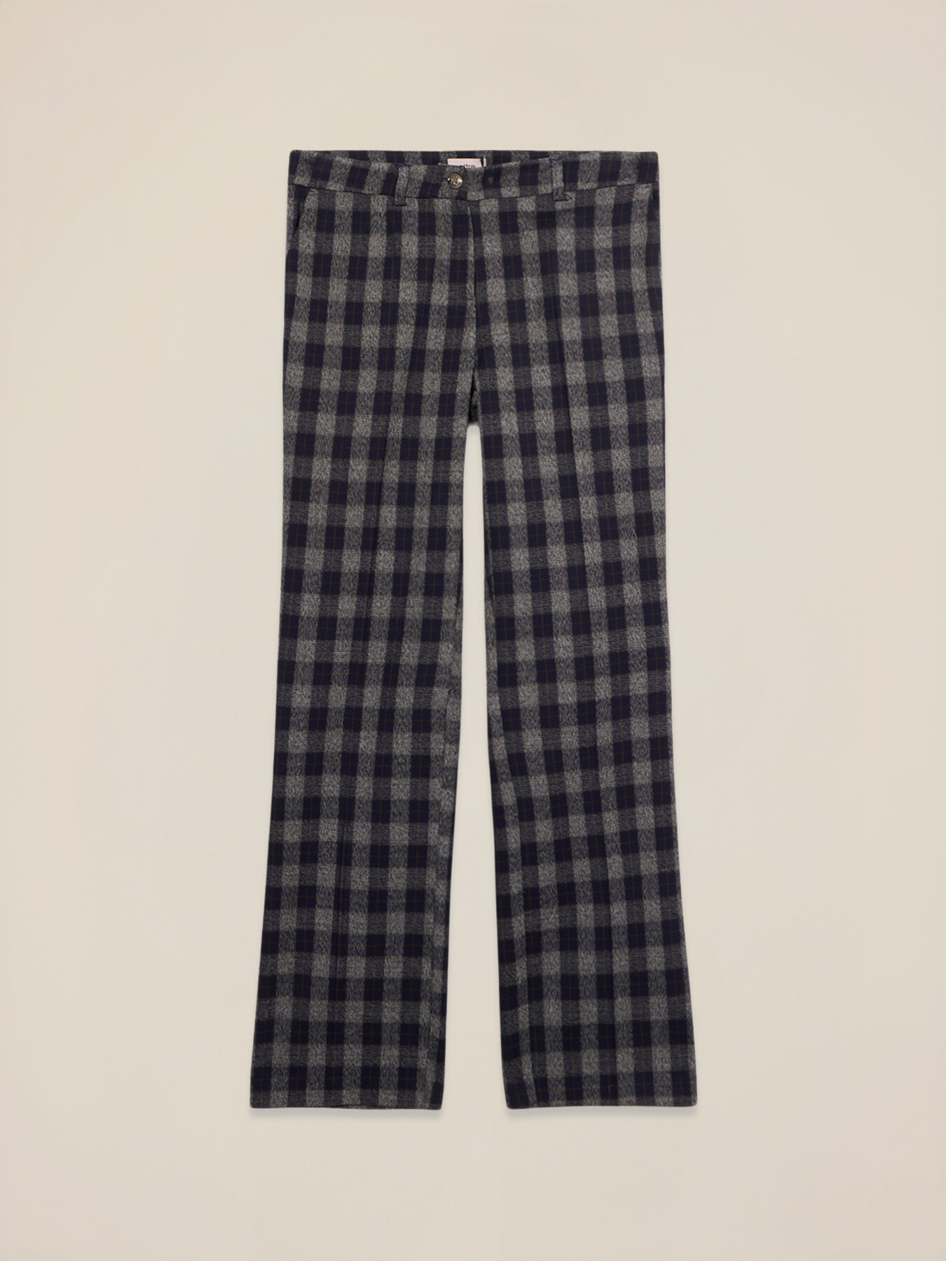 Gerade geschnittene Hose aus Flanell mit Karomuster image number 4