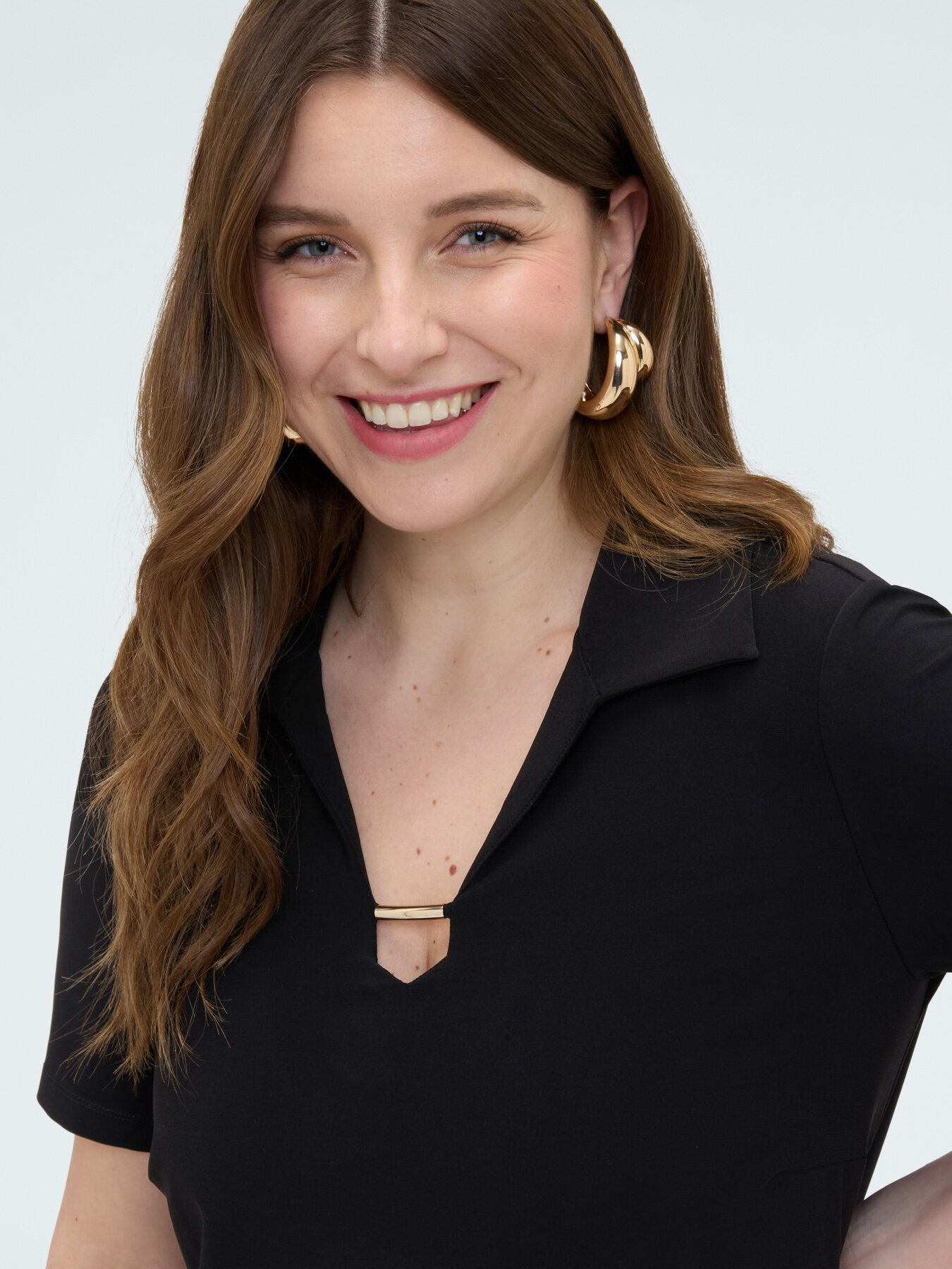 Jersey t-shirt with neckline detail image number 3