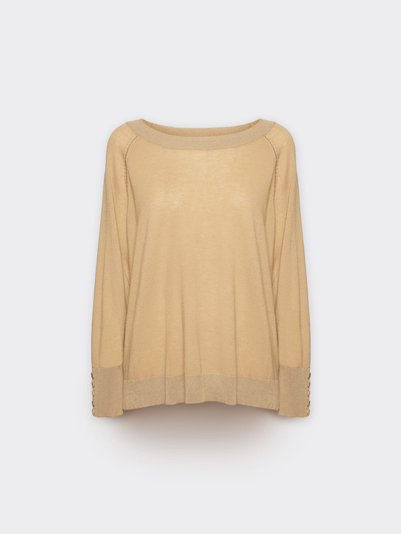 Maglia soft touch con bottoni