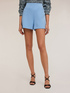 High-waist crepe fabric shorts image number 2
