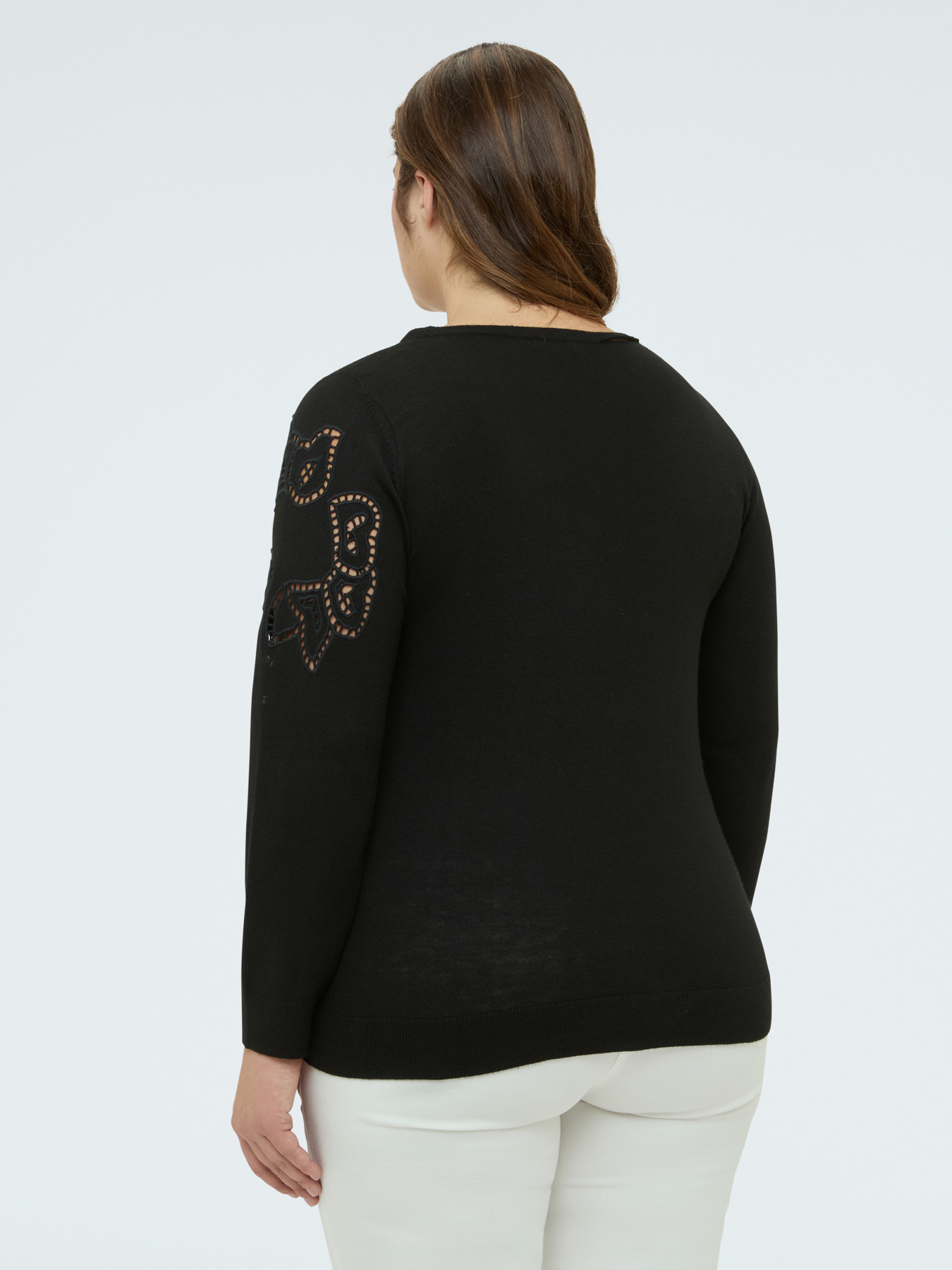 Maglia con motivo traforato image number 1