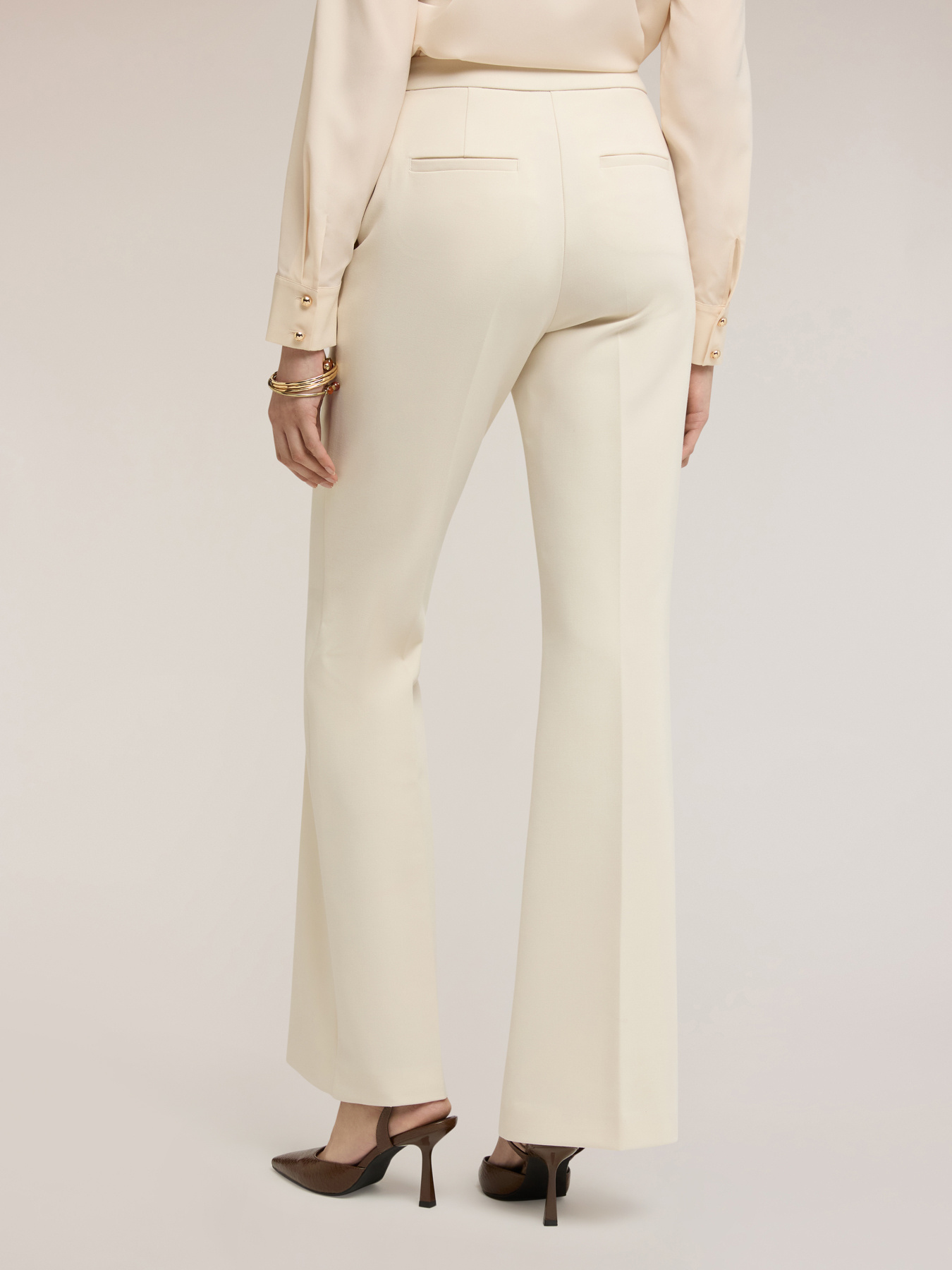 Flare trousers in twill fabric image number 1