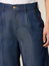 Pantaloni palazzo din tencel image number 2