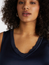 Dual fabric V-neck top image number 3