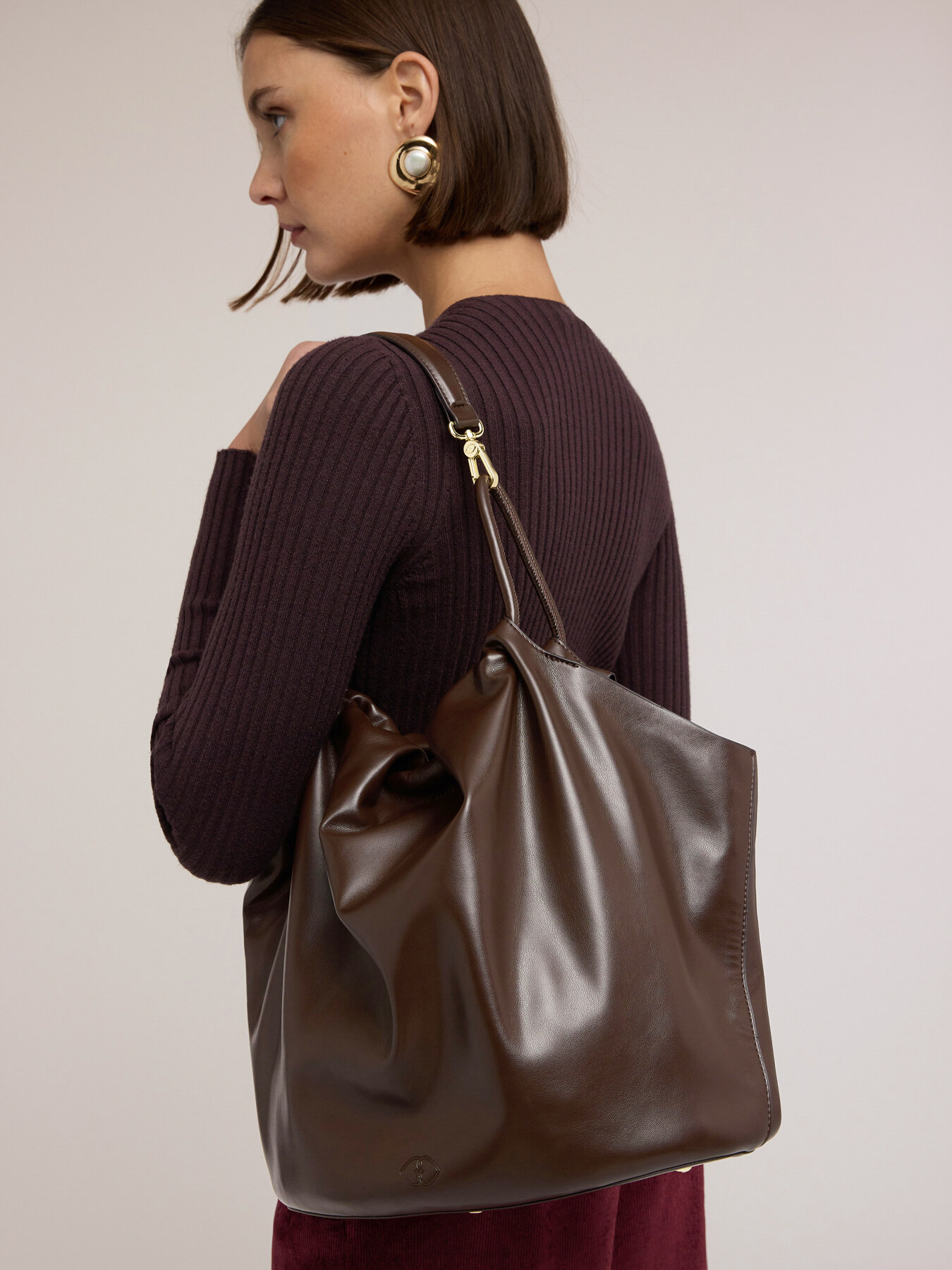 Curly shopping din țesătură acoperită image number 0