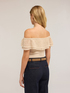 Fine knit shoulder top image number 1