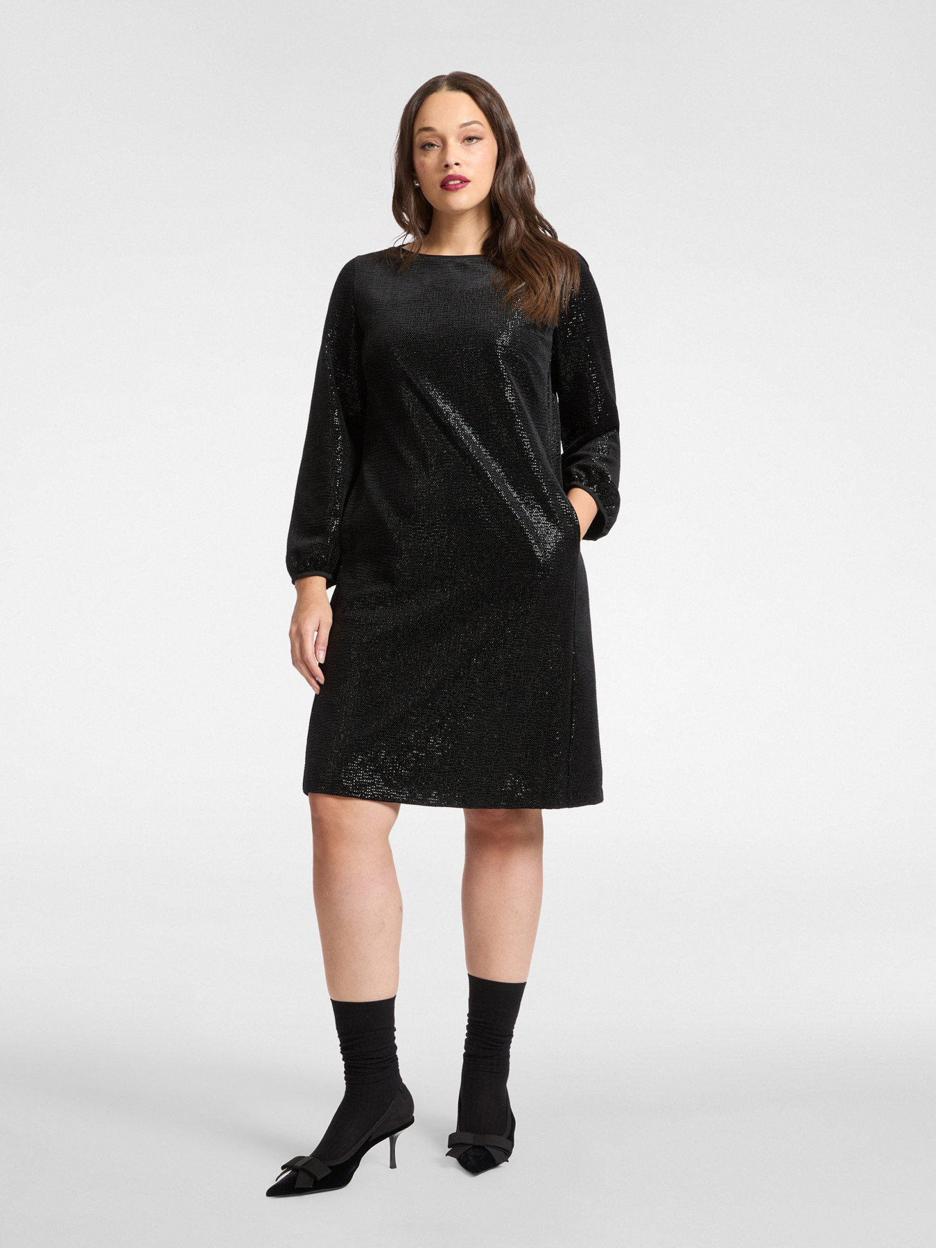 Laminated chenille dress image number 0