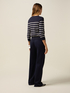 Striped sweater with jewel writing image number 1