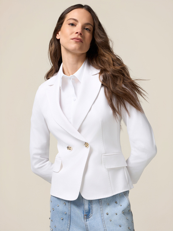 Blazer doppiopetto in punto milano
