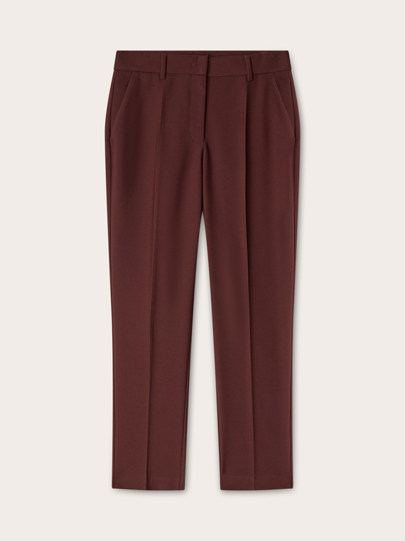 Regular trousers with pressed crease