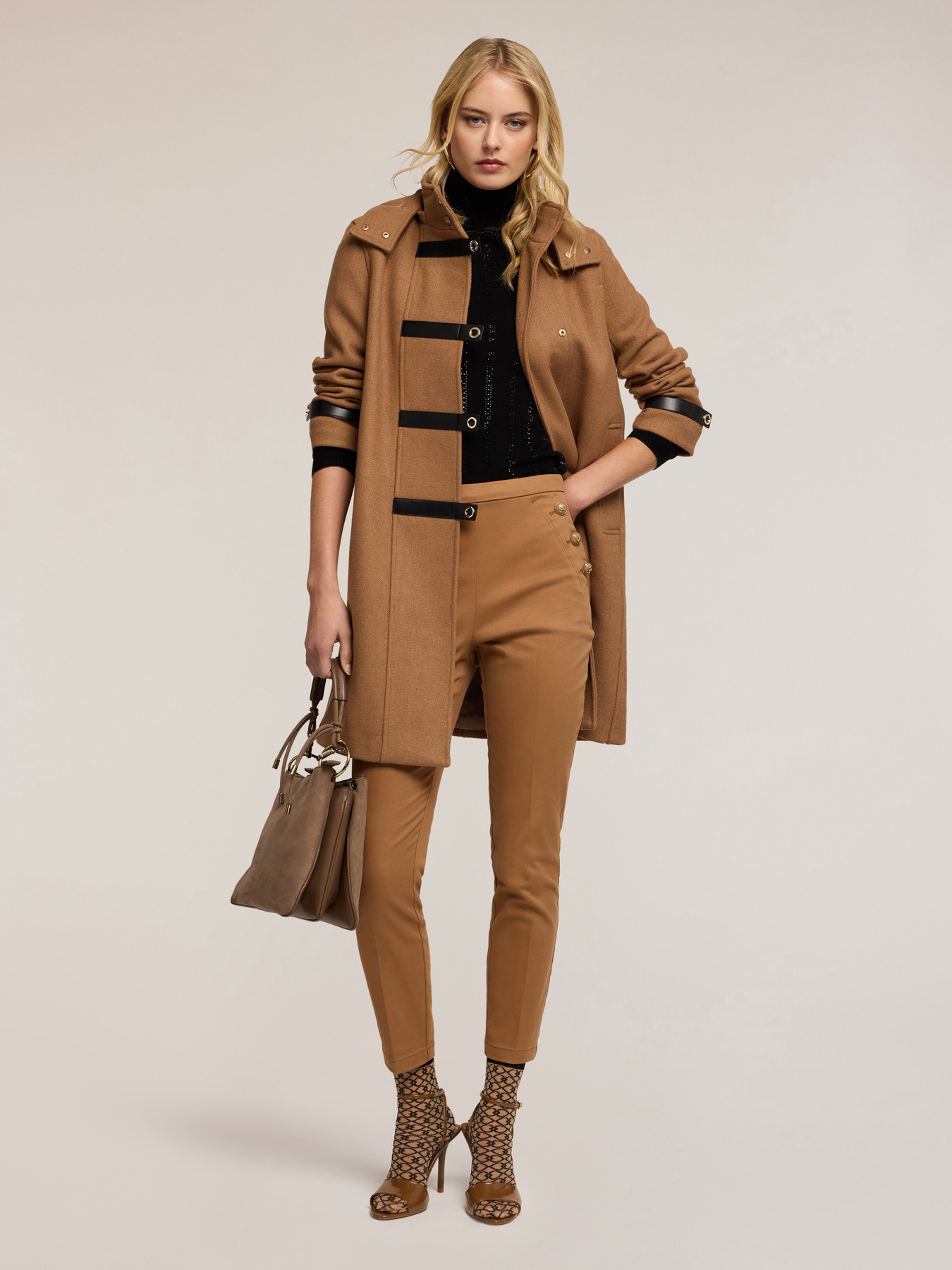 Pantaloni skinny in cotone tecnico image number 0