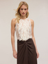 Top in pizzo con rouches image number 2