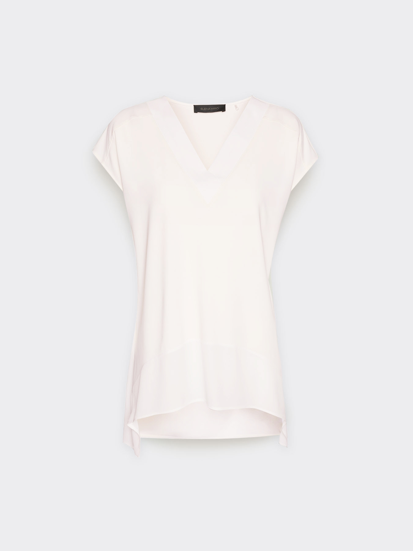 T-shirt long avec pointes en bas