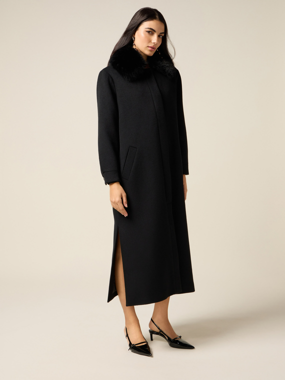Cappotto lungo misto lana