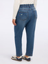 Jeans balloon con micro strappi image number 1