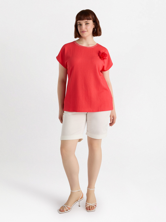 Stretch cotton shorts