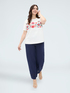 T-Shirt aus Baumwolle mit Blumenstickerei image number 0