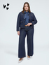 Jeans Wide Leg mit abnehmbarem G&uuml;rtel image number 0