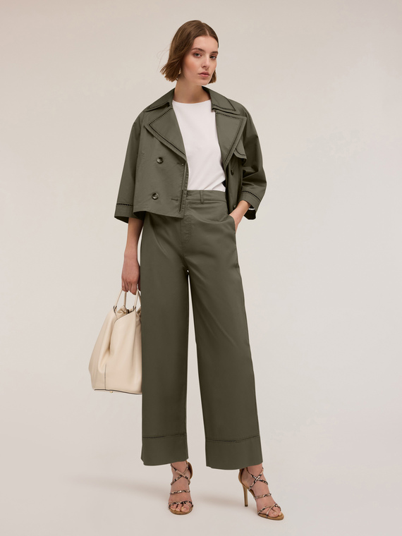 Pantaloni wide con dettaglio ajouré