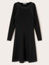 Robe midi évasée en maille avec applications image number 4