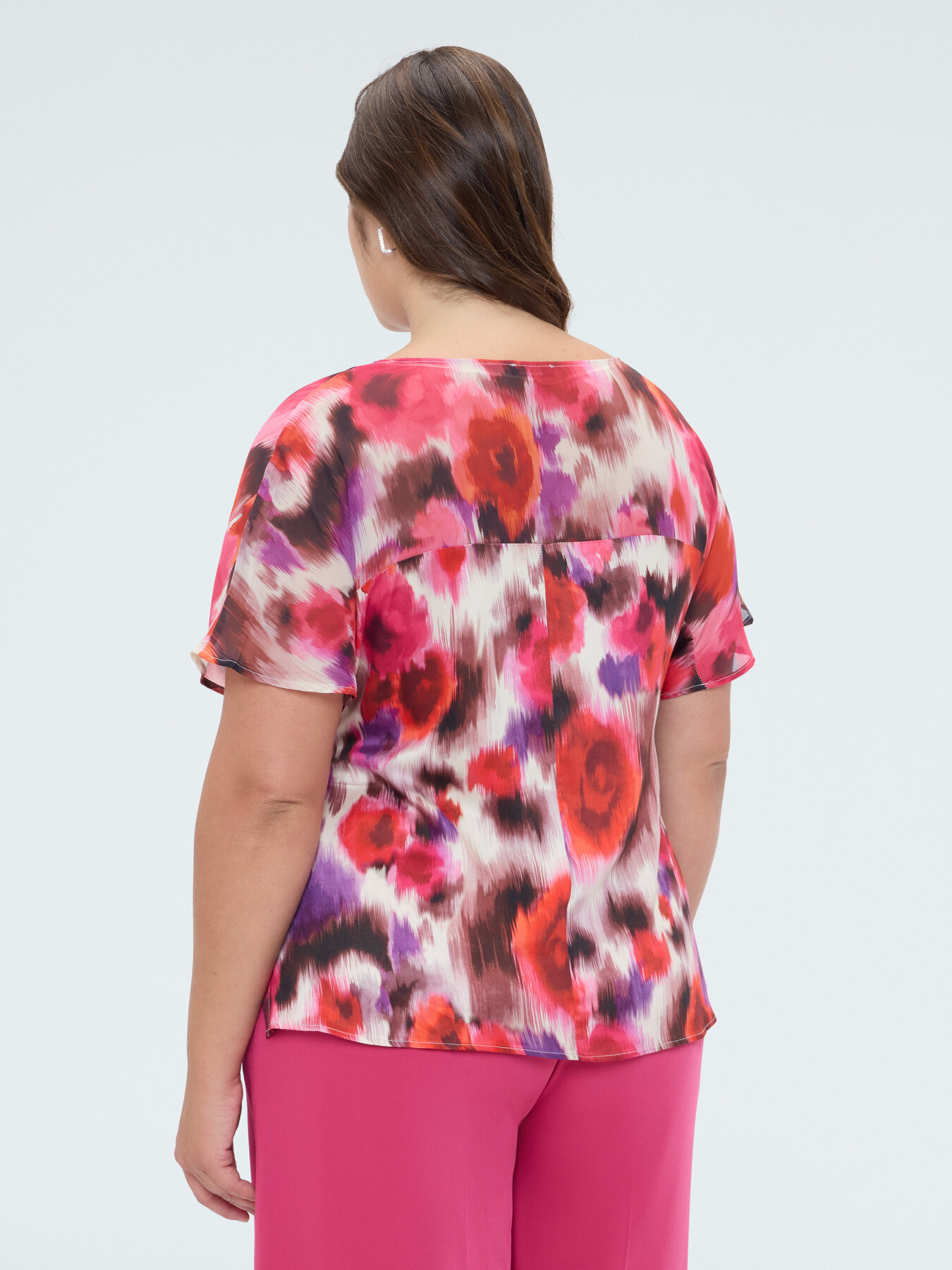 Floral print viscose blouse image number 1