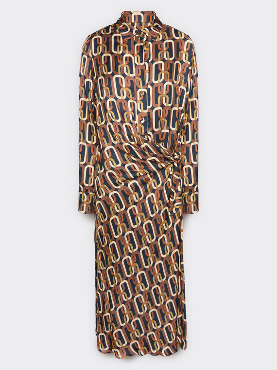 Vestido cruzado estampado