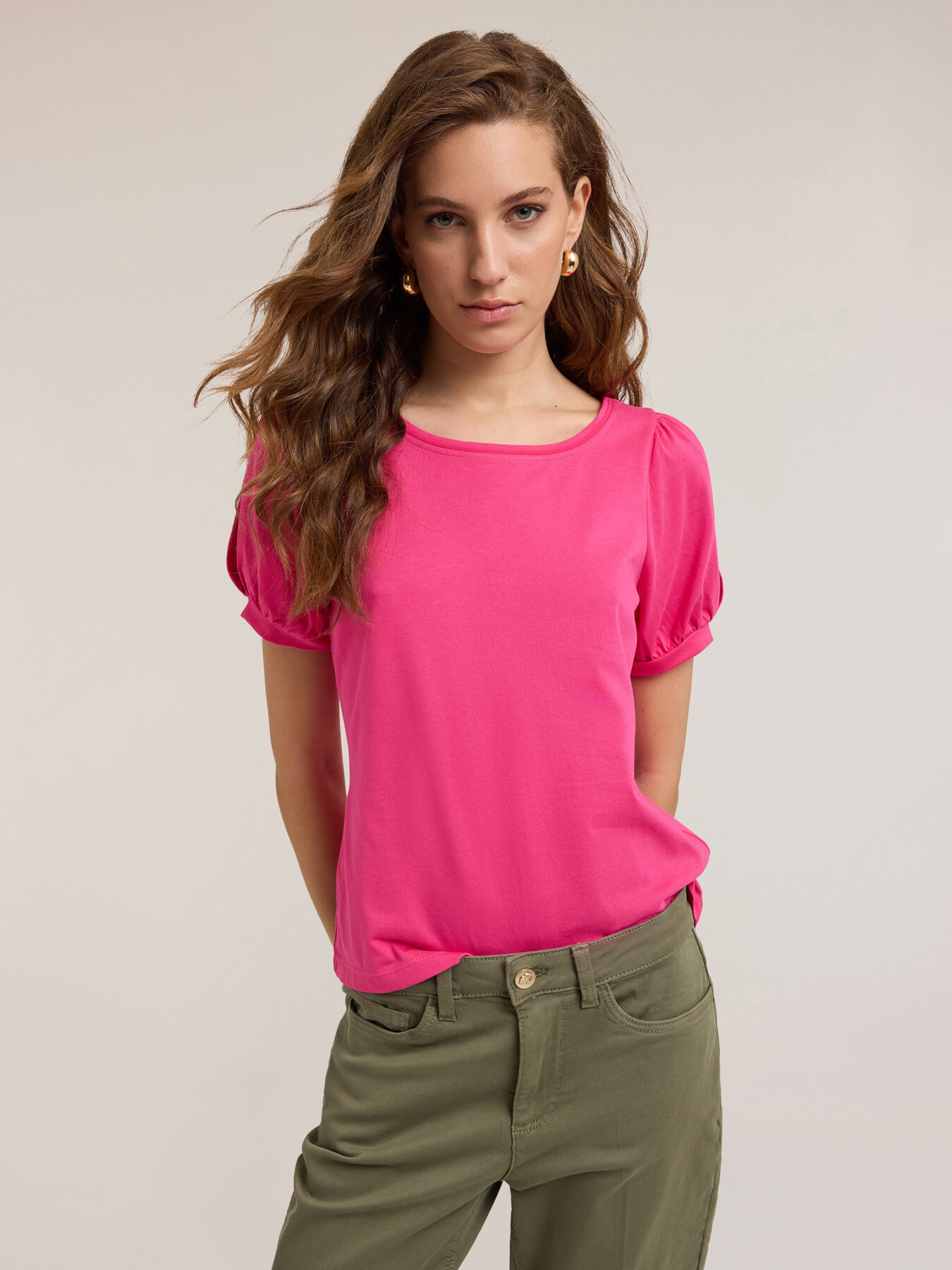 T-shirt with balloon sleeves image number 0