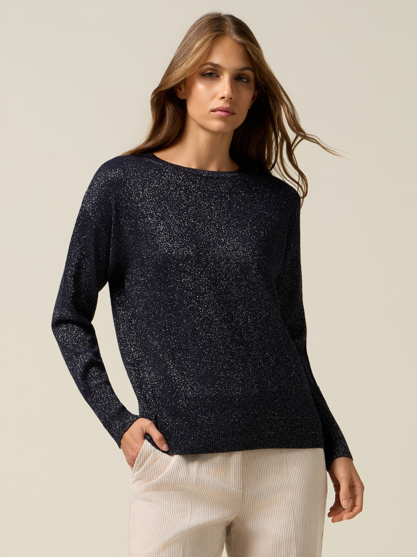 Maglia lurex misto cashmere image number 0