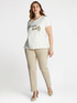 T-Shirt mit Schriftzug aus Kordel image number 4