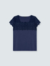 Jersey T-shirt with lace insert image number 4