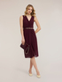 Georgette sheath dress with draping image number 0