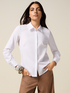 Poplin shirt with jewel button image number 0