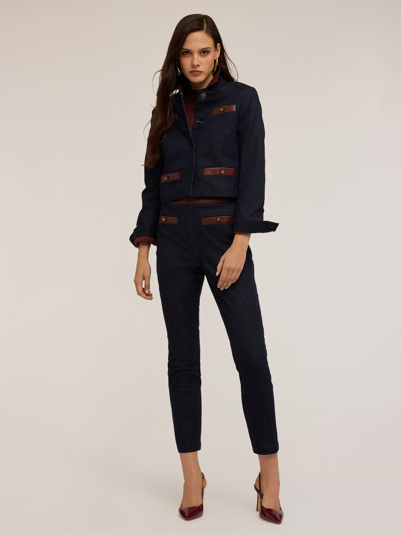 Skinny jeans with inserts image number 2