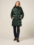 Long nylon down jacket with hood image number 0