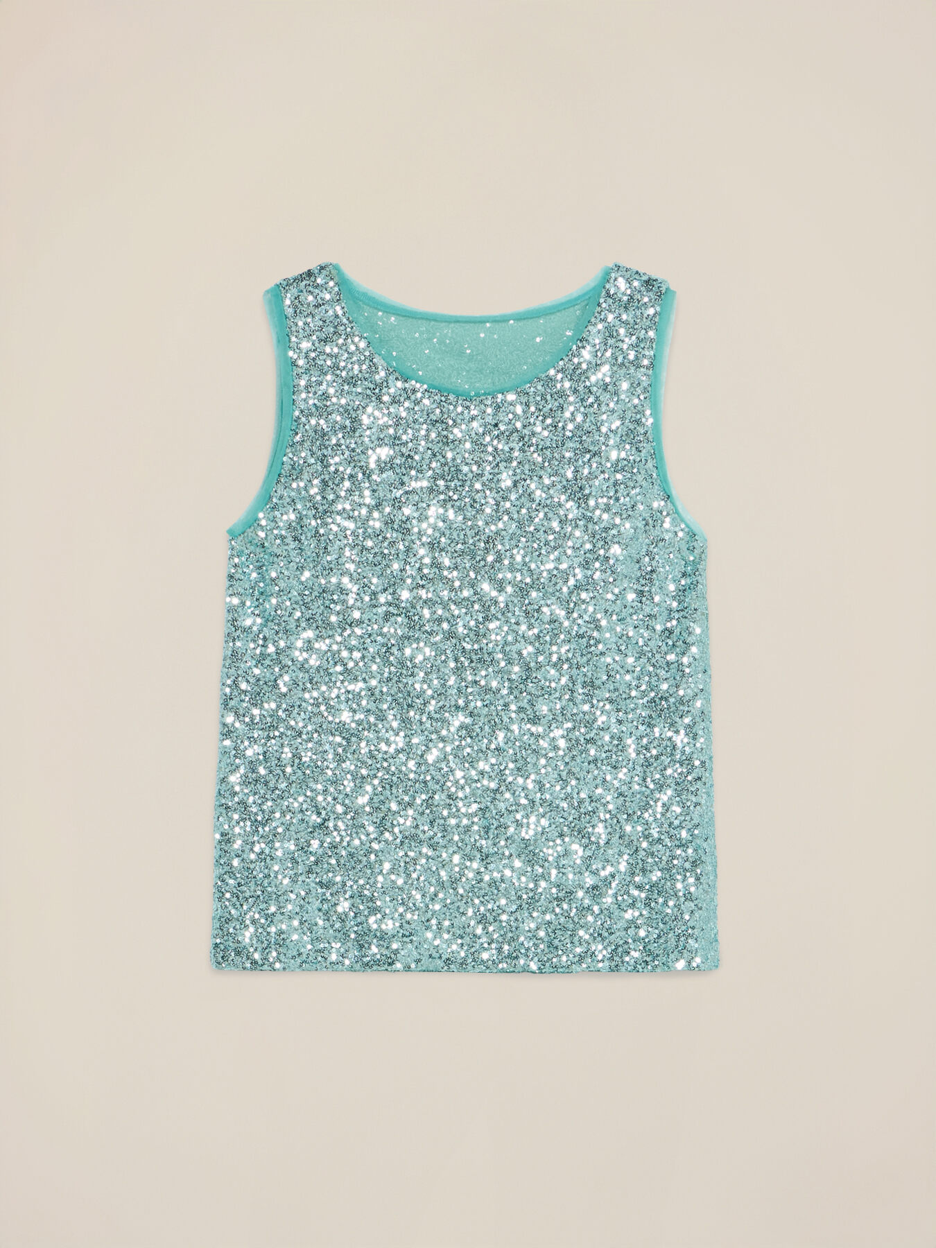 Sequined tulle top image number 4