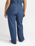 Palazzo jeans with laces at the waist image number 1
