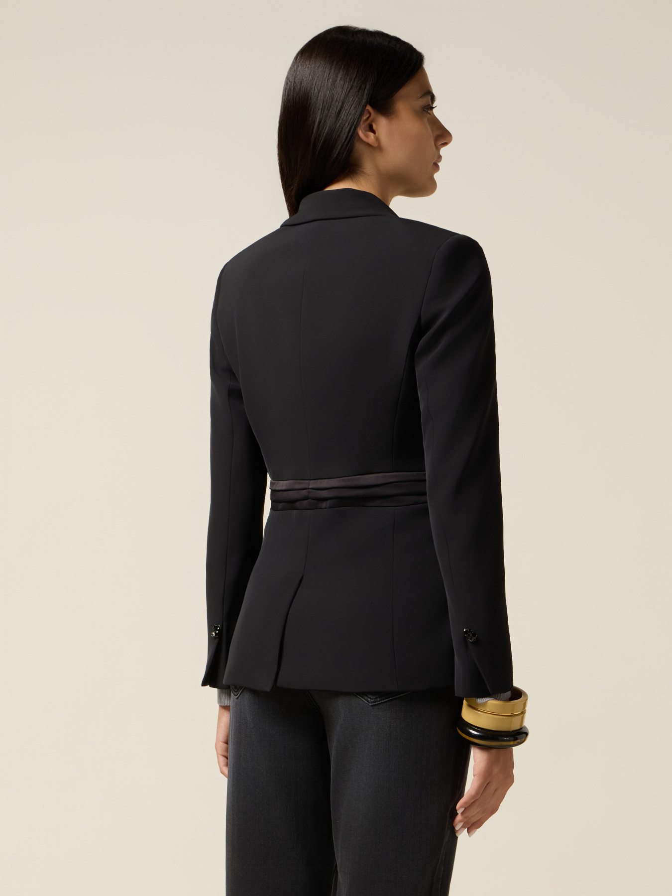 Blazer con cinturón de satén image number 1