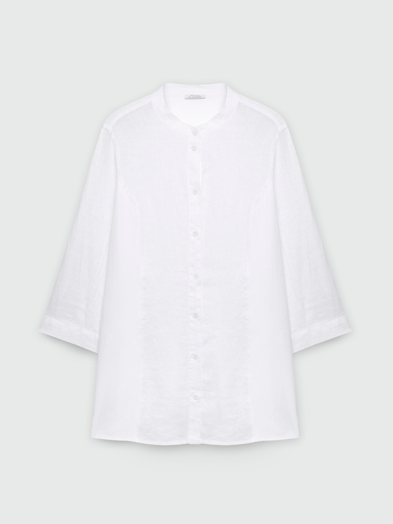 Linen and jersey shirt
