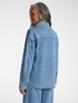Camisa floral en denim image number 1
