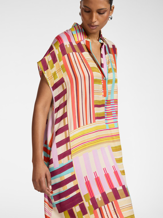 Abito in raso stampato